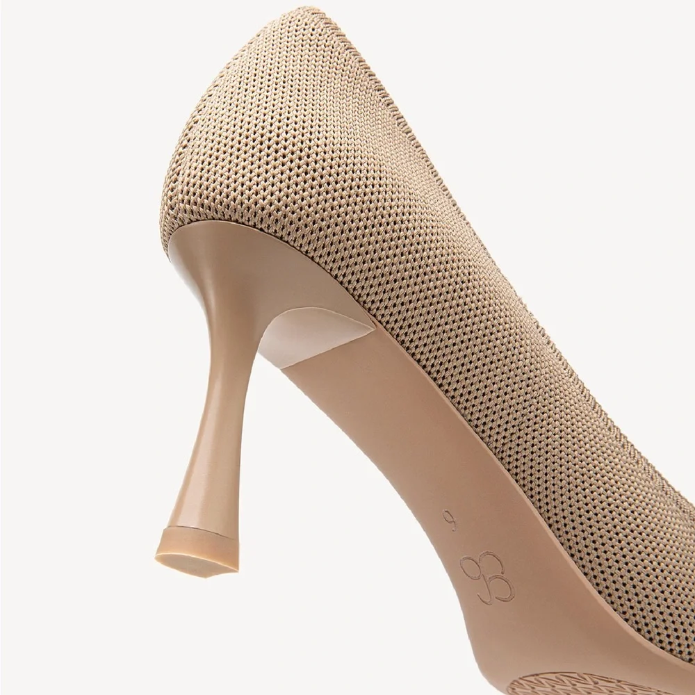 Cozy Island Minimalist Mesh Stiletto Heeled Pumps - Picture 3 of 6
